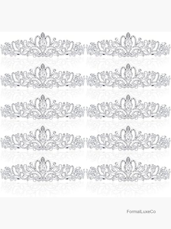 Crystal Tiaras and Crowns Set of 10 for Women main image 6